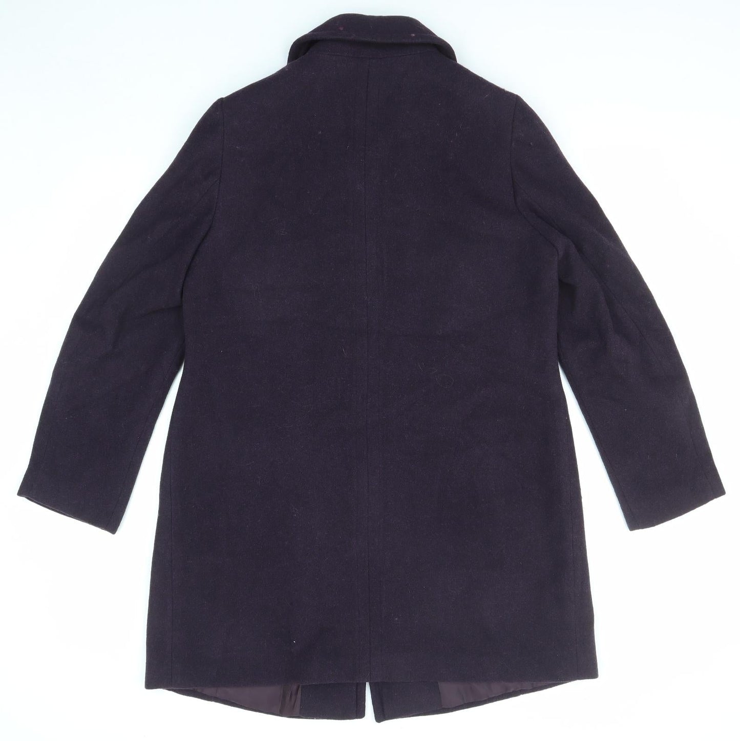 EWM Womens Purple Overcoat Coat Size 14 Button