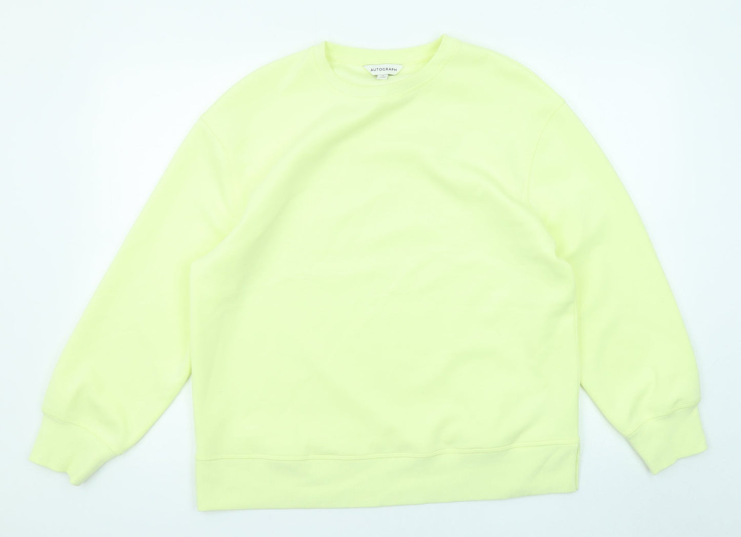 Autograph Womens Yellow Polyester Pullover Sweatshirt Size 12 Pullover