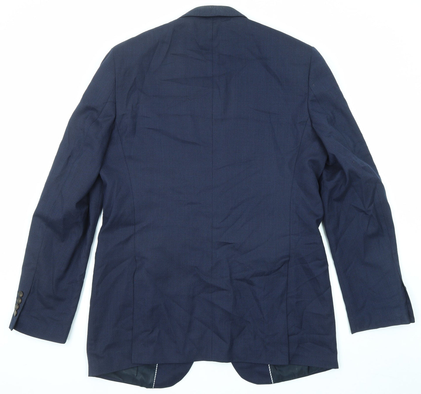 Marks and Spencer Mens Blue Polyester Jacket Suit Jacket Size 42 Regular