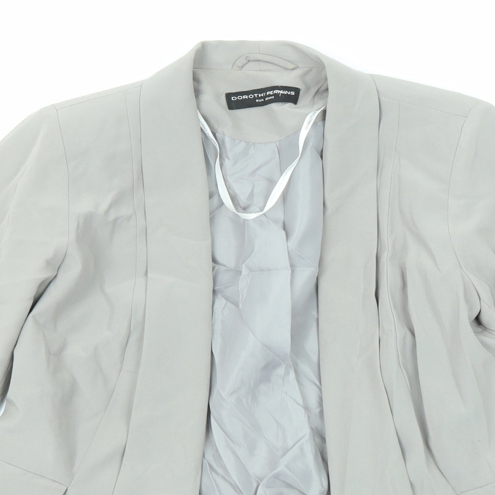 Dorothy Perkins Womens Grey Jacket Blazer Size 8