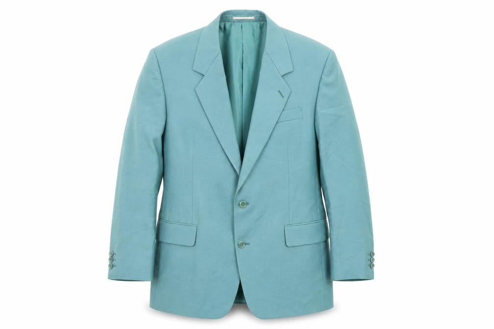 Essential Mens Blue Wool Jacket Suit Jacket Size 44 Regular
