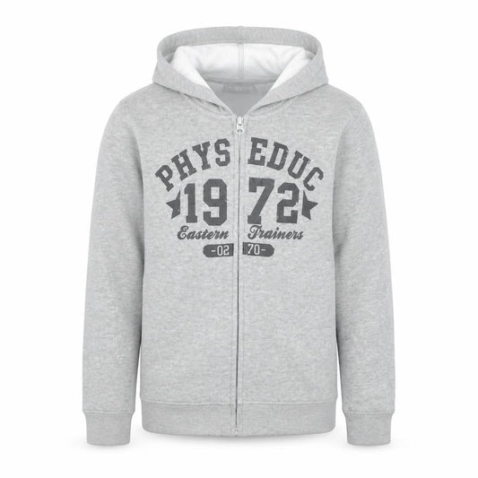 La Redoute Boys Grey Cotton Full Zip Hoodie Size 12 Years Pullover