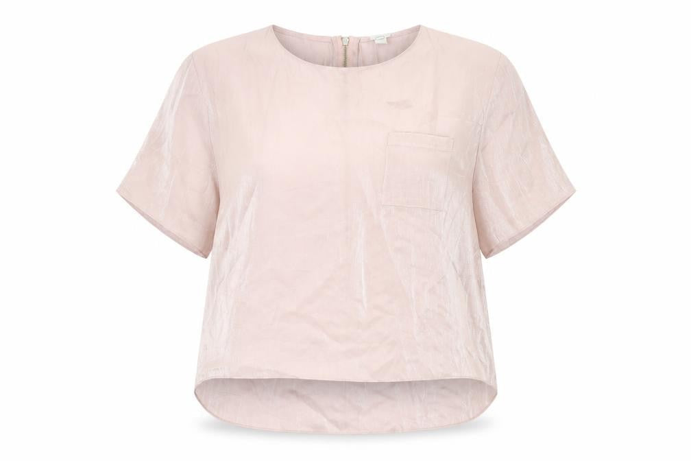 River Island Womens Pink Polyester Basic Blouse Size 16 Round Neck