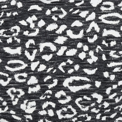 Marks & Spencer Womens Black Animal Print Polyester Basic T-Shirt Size 8 Round Neck - Leopard Print