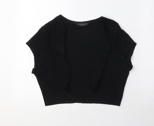 Dorothy Perkins Womens Black V-Neck Viscose Cardigan Jumper Size 14