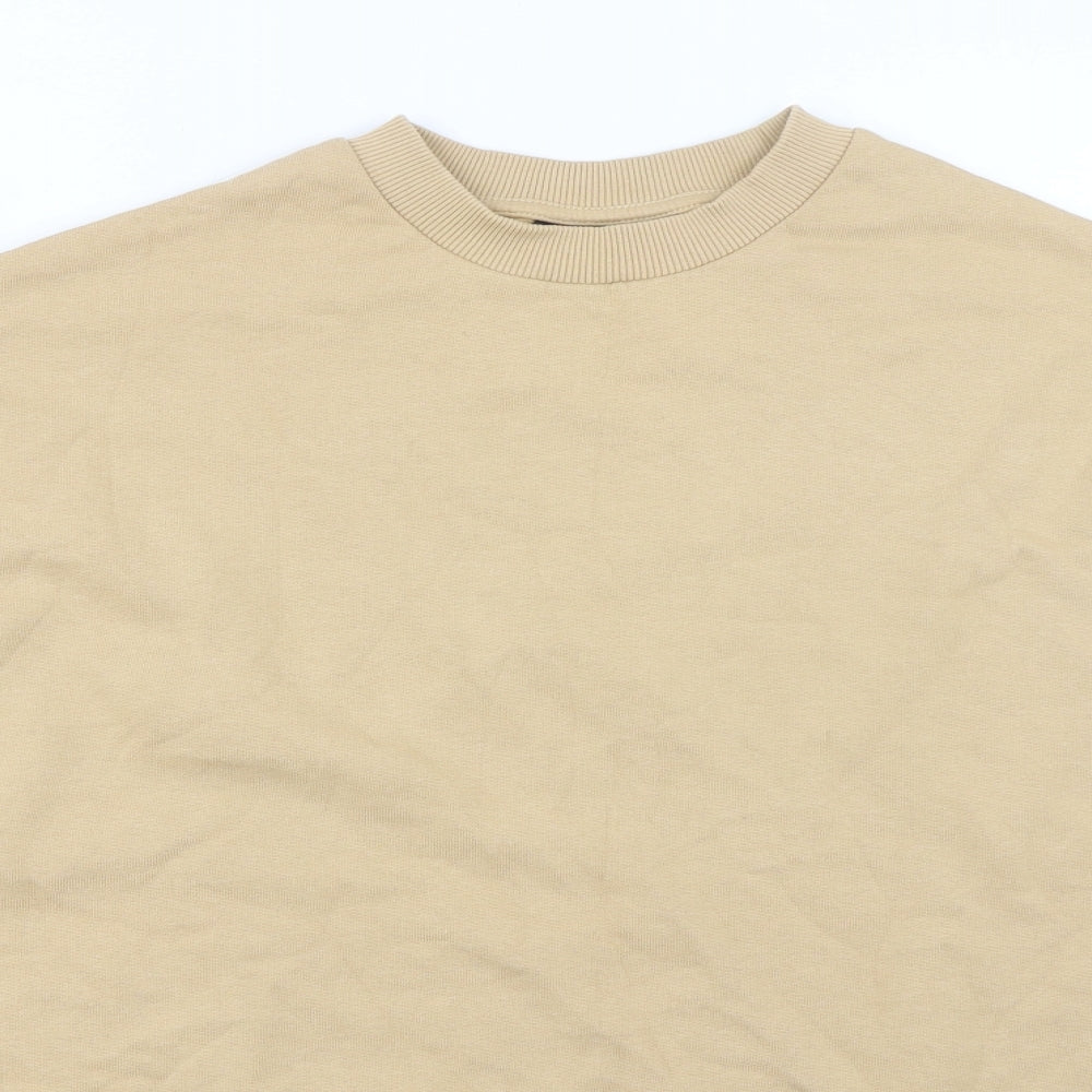 ASOS Womens Beige Cotton Pullover Sweatshirt Size S Pullover