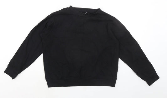 ASOS Womens Black 100% Cotton Pullover Sweatshirt Size 8