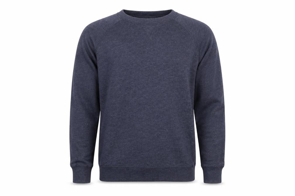 Triblend Sweats Mens Blue Cotton Pullover Sweatshirt Size M