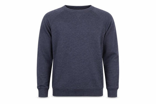 Triblend Sweats Mens Blue Cotton Pullover Sweatshirt Size M