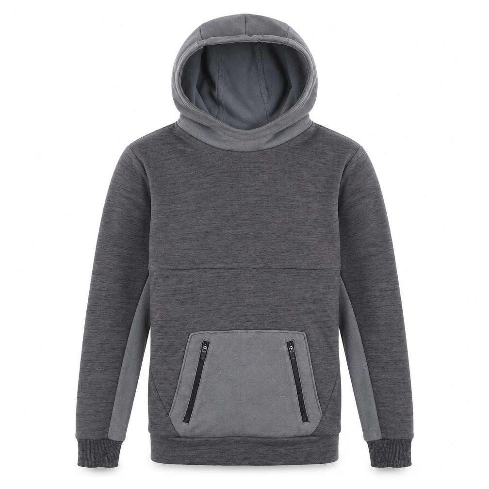 Marks & Spencer Girls Grey Cotton Pullover Hoodie Size 9-10 Years Pullover