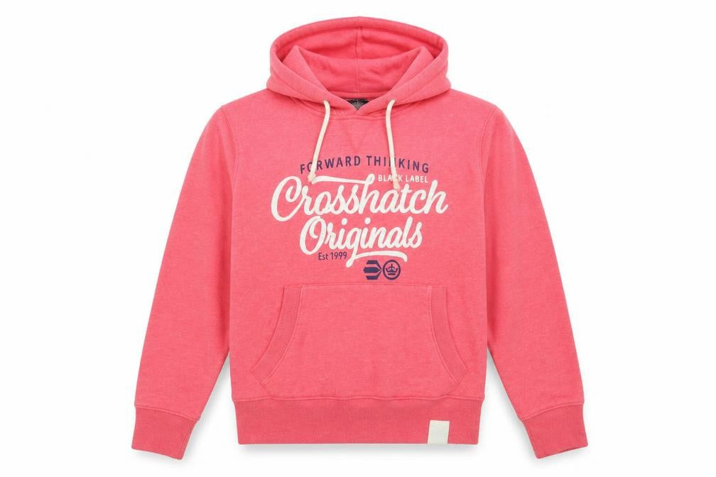 Crosshatch Womens Pink Cotton Pullover Hoodie Size XL