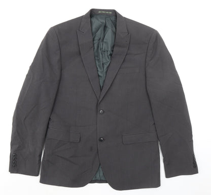 Next Mens Grey Polyester Jacket Suit Jacket Size 40 Regular