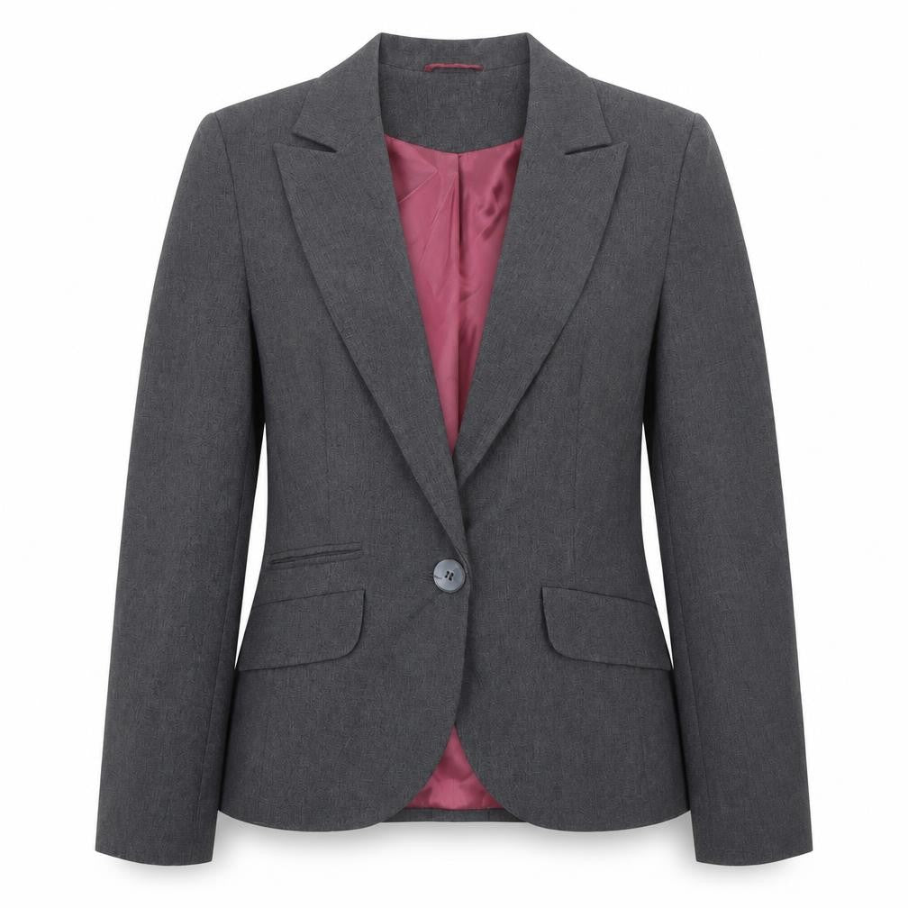 New Look Womens Grey Jacket Blazer Size 12 Button