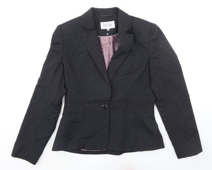 Next Womens Blue Striped Jacket Blazer Size 10 Button
