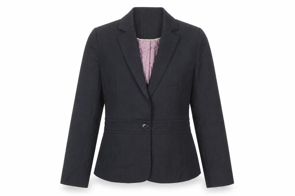 NEXT Womens Blue Striped Jacket Blazer Size 10 Button
