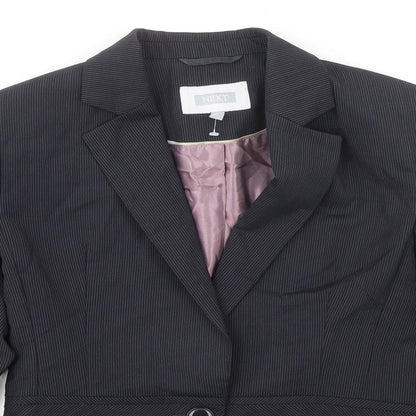 Next Womens Blue Striped Jacket Blazer Size 10 Button