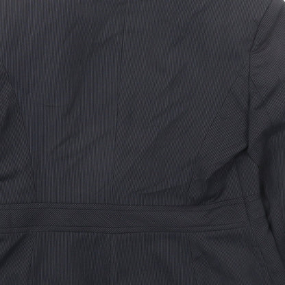 Next Womens Blue Striped Jacket Blazer Size 10 Button