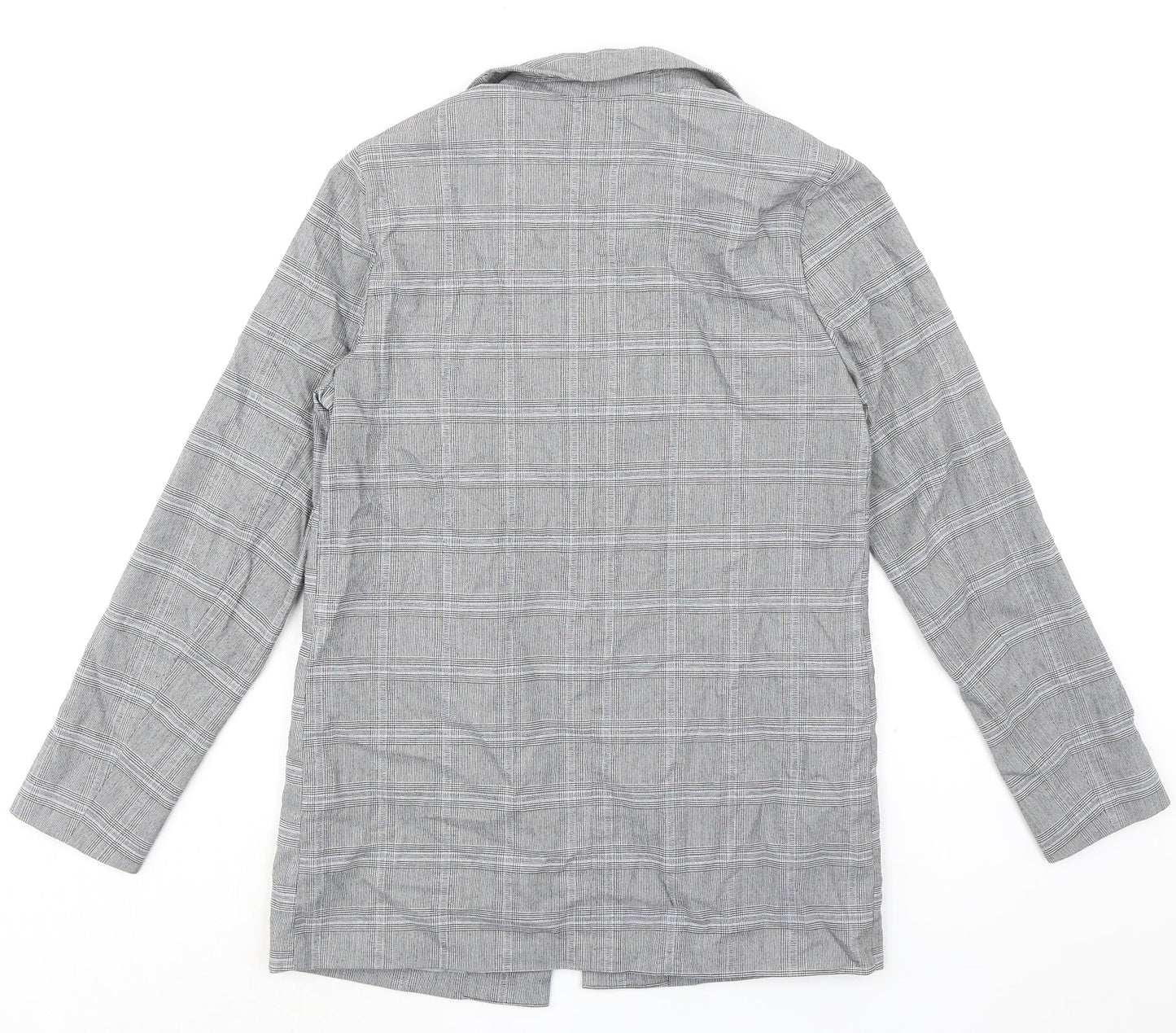New Look Womens Black Plaid Kimono Jacket Size 10