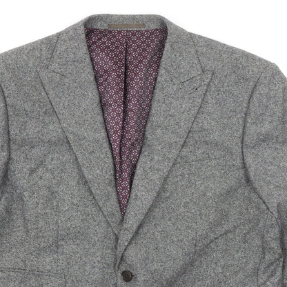 Next Mens Grey Wool Jacket Blazer Size 42 Regular