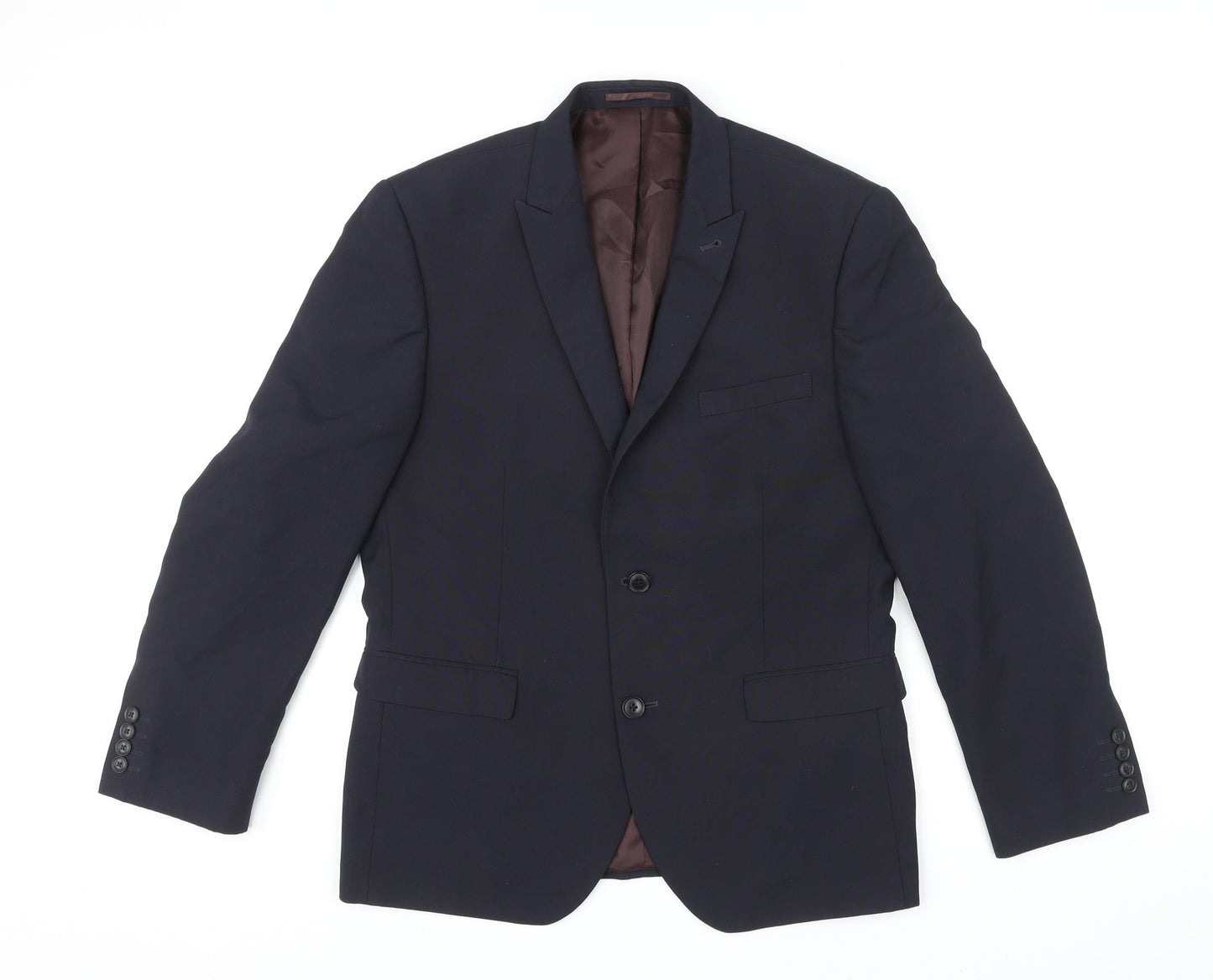 NEXT Mens Blue Polyester Jacket Suit Jacket Size 42 Regular
