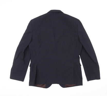 Next Mens Blue Polyester Jacket Suit Jacket Size 42 Regular