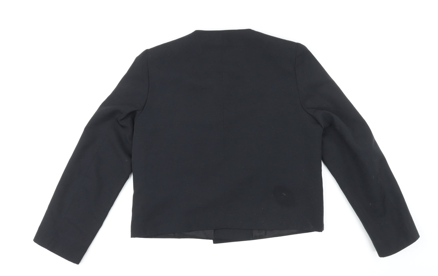 St Michael Womens Black Jacket Blazer Size 14 Button