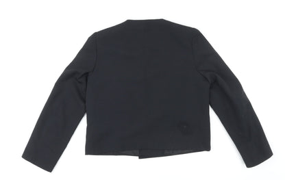 St Michael Womens Black Jacket Blazer Size 14 Button