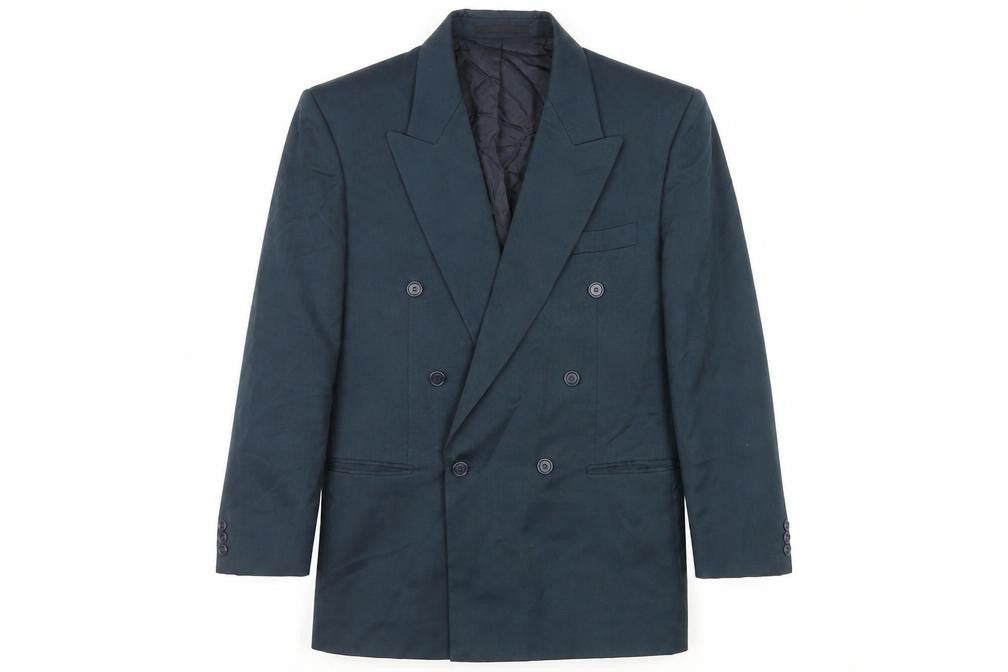 C&A Mens Blue Polyester Jacket Suit Jacket Size M Regular