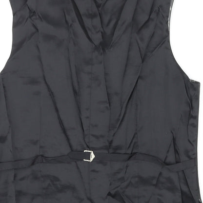 Preloved NEXT Mens Black Wool Jacket Suit Waistcoat Size 42 Regular - Label