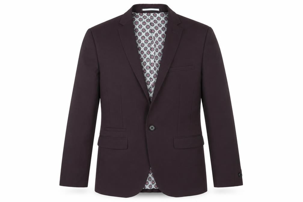 Ventuno 21 Mens Purple Polyester Jacket Blazer Size S Regular