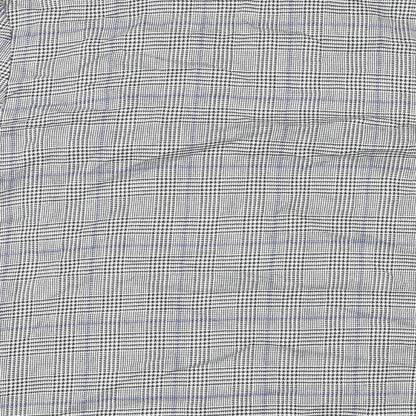 St Bernard Womens Grey Plaid Polyester Jacket Blazer Size 16