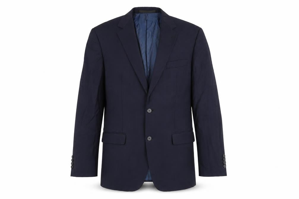 Marks & Spencer Mens Blue Striped Wool Jacket Suit Jacket Size M Regular