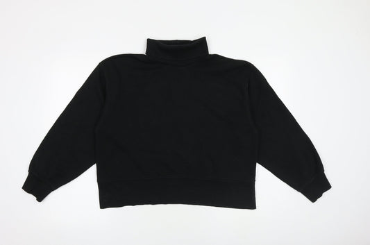 Zara Womens Black Polyester Pullover Sweatshirt Size L