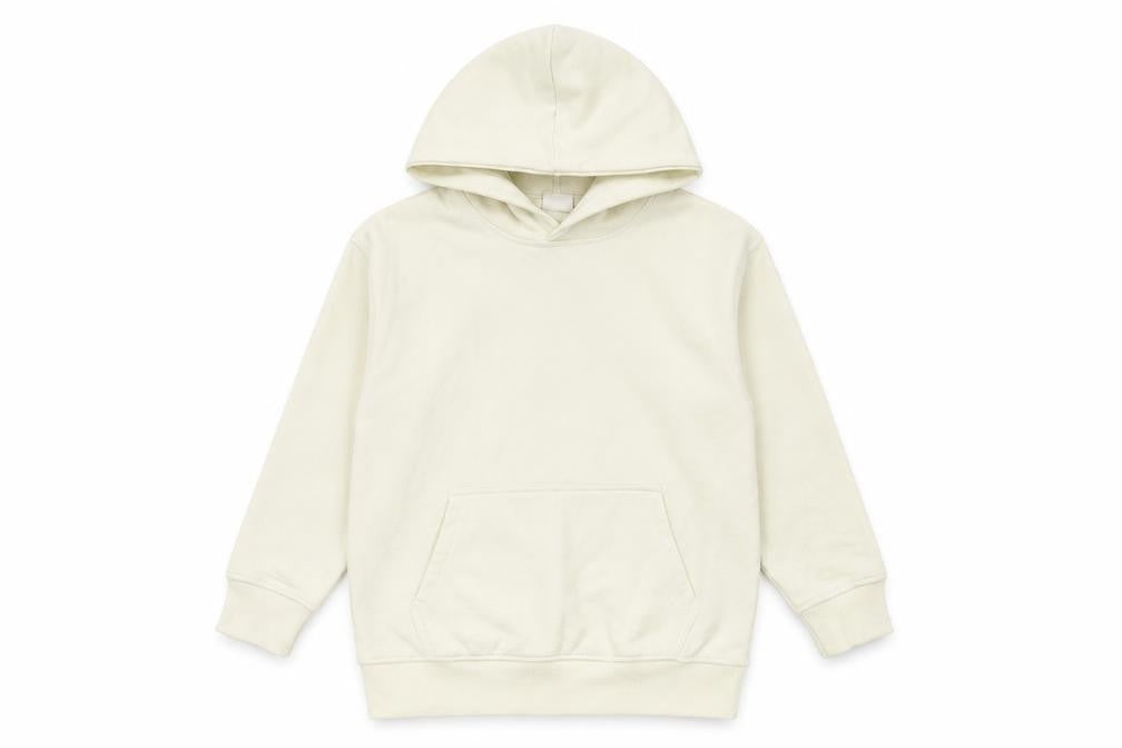 Zara Girls Ivory Cotton Pullover Hoodie Size 7 Years Pullover