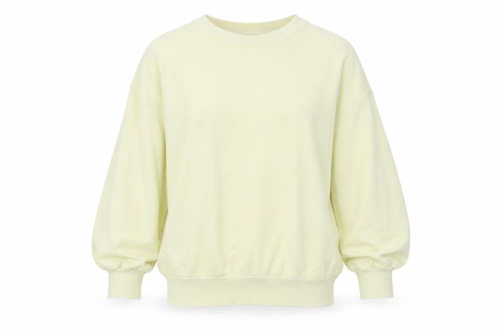 H&M Womens Yellow Cotton Pullover Sweatshirt Size S Pullover