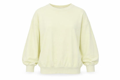 H&M Womens Yellow Cotton Pullover Sweatshirt Size S Pullover