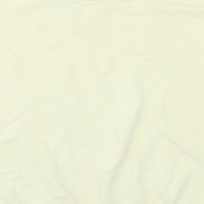 H&M Womens Yellow Cotton Pullover Sweatshirt Size S Pullover