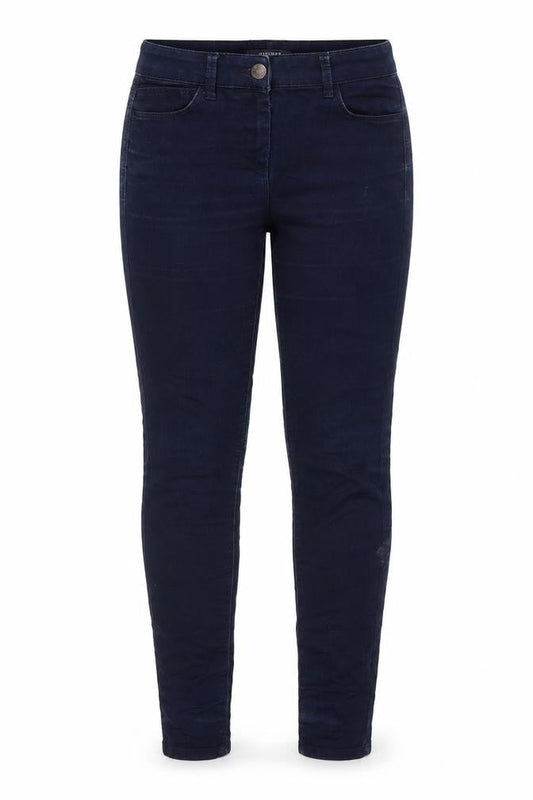 Marks & Spencer Womens Blue Cotton Skinny Jeans Size 8 L28 in Slim Zip