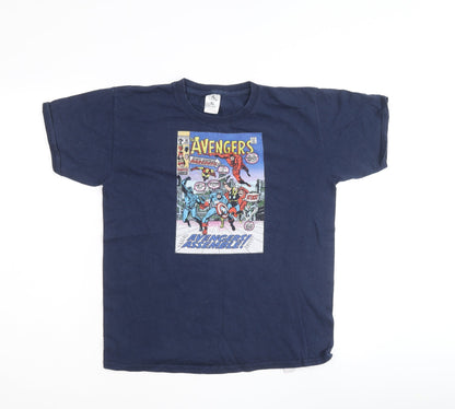 Preloved Disney Womens Multicoloured 100% Cotton Basic T-Shirt Size XL Crew Neck - Avengers - Front