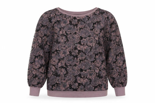 Next Womens Purple Floral Polyester Basic Blouse Size 10 Round Neck