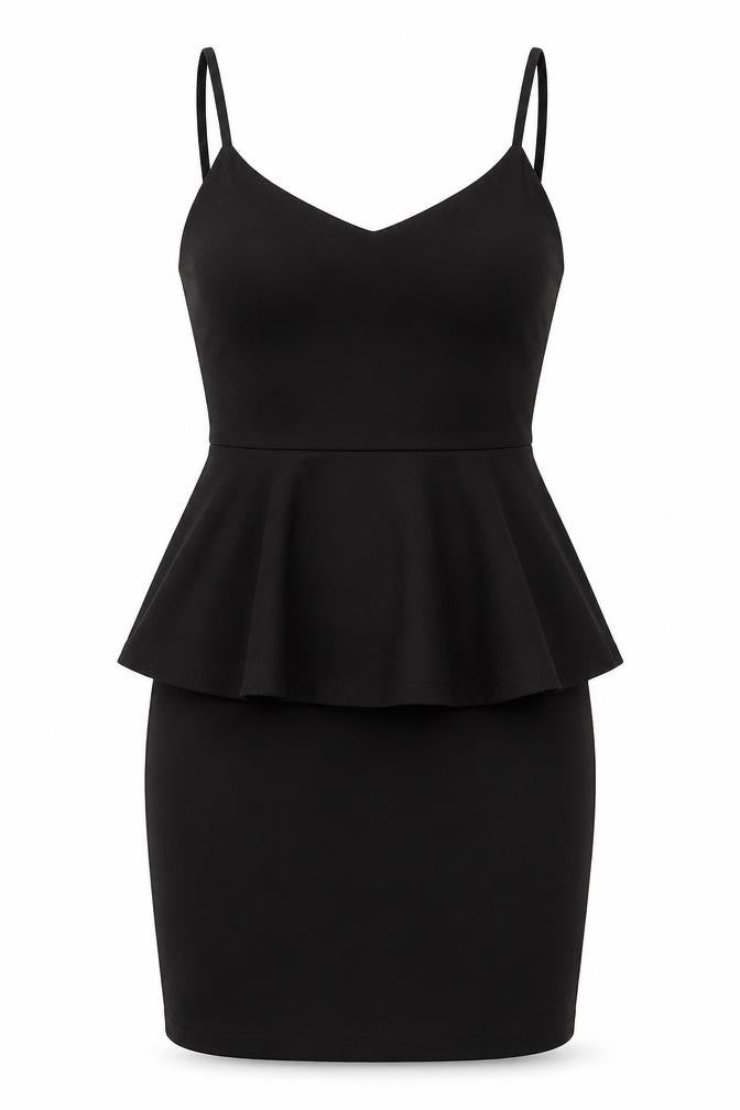 Boohoo Womens Black Polyester Bodycon Size 8 V-Neck Pullover