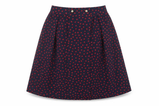 Comme CA ISM Womens Blue Geometric Polyester Tulip Skirt Size L Zip