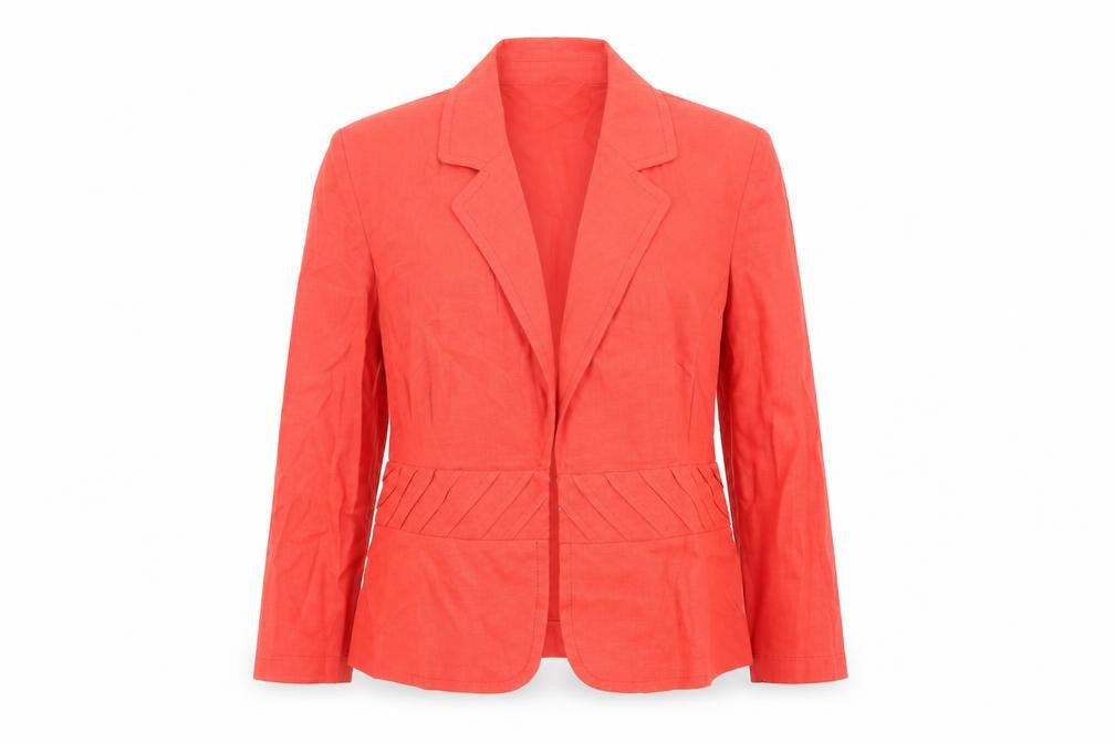 Marks & Spencer Womens Red Jacket Blazer Size 12 Hook & Eye