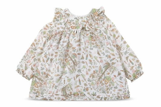 Artisan NY Girls Grey Geometric Polyester A-Line Size 6-7 Years Round Neck Button