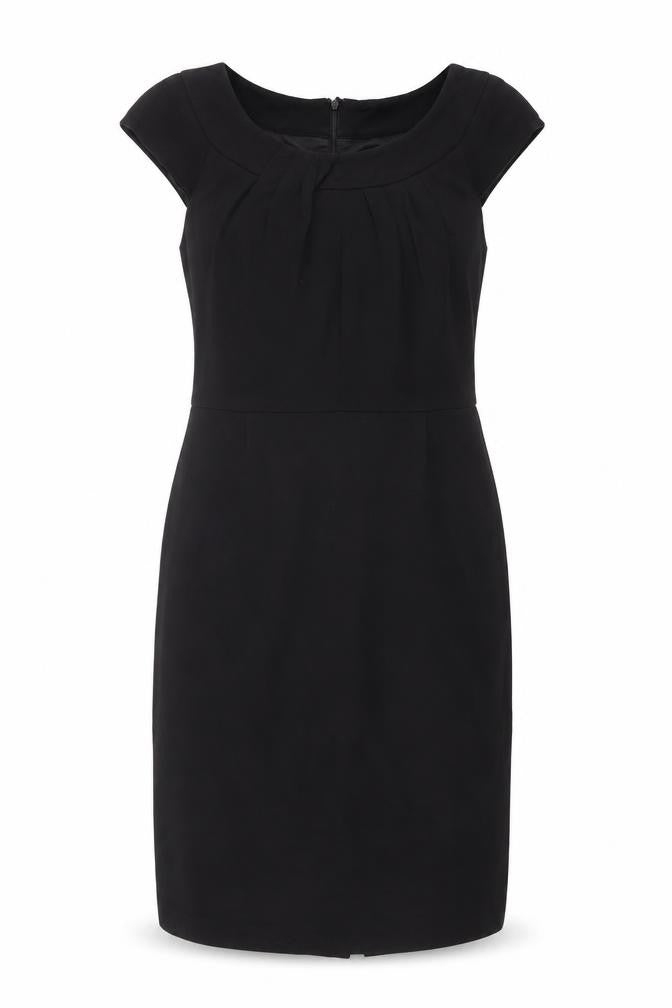 Planet Womens Black Viscose Shift Size 8 Round Neck Zip
