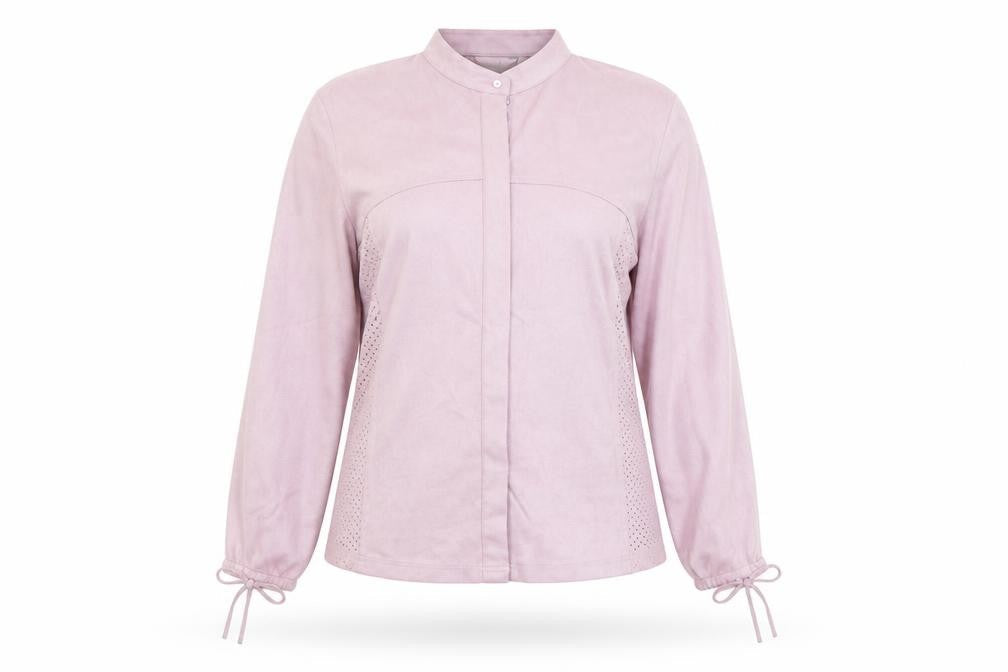 NEXT Womens Pink Polyester Basic Button-Up Size 14 Mock Neck