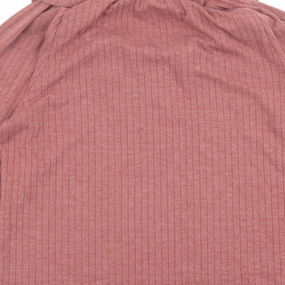 NEXT Womens Red Polyester Basic Blouse Size 10 Round Neck