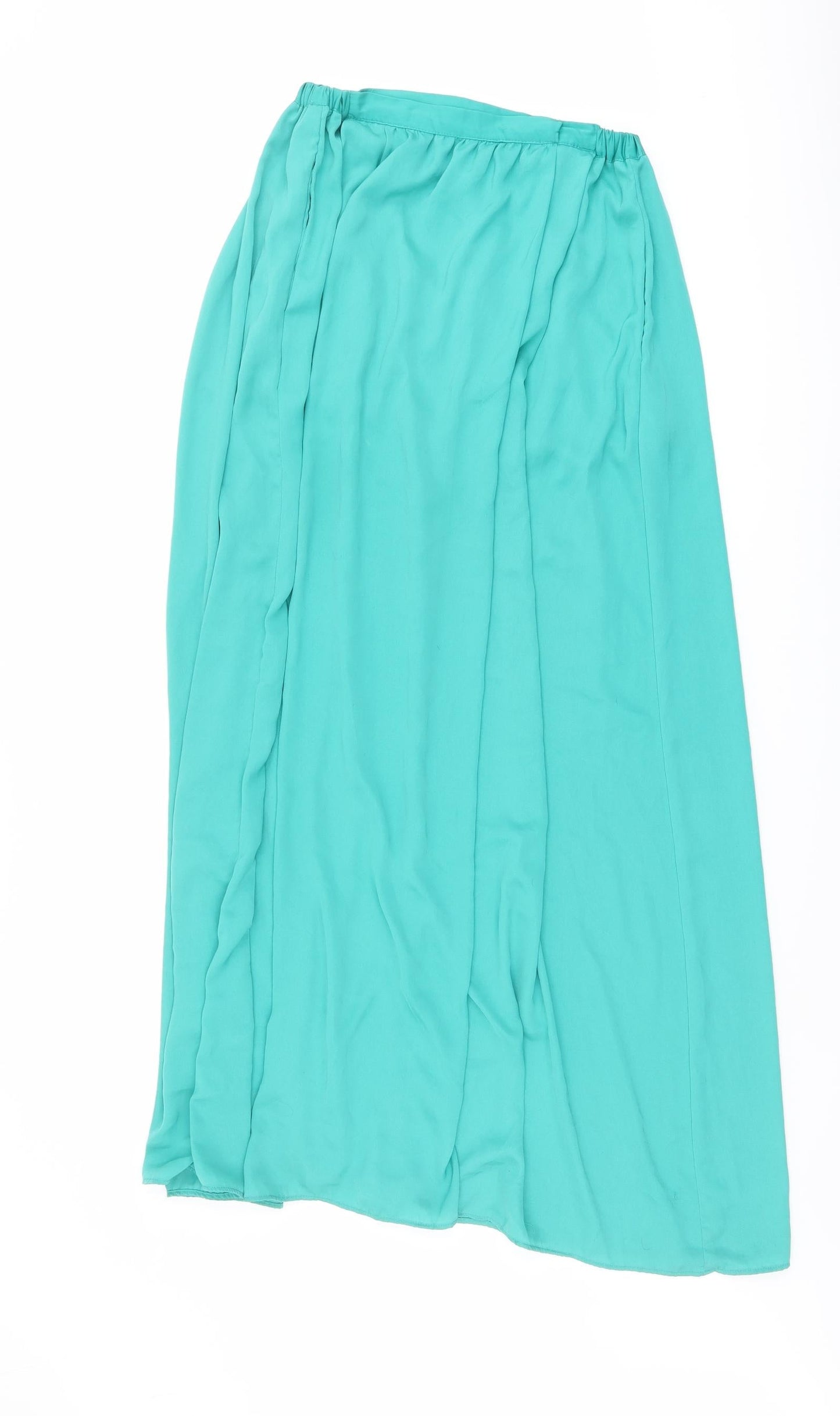 Zara Womens Green Polyester Maxi Skirt Size M