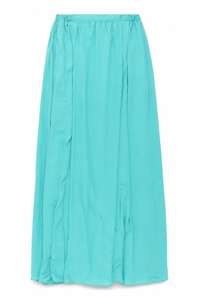 Zara Womens Green Polyester Maxi Skirt Size M