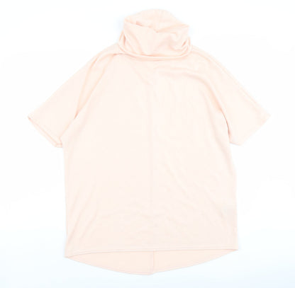 Apricot Womens Pink Polyester Basic Blouse Size S Roll Neck